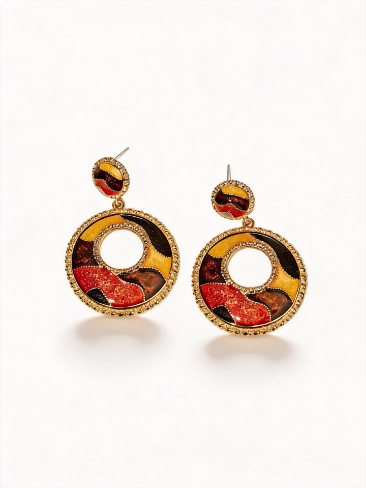 Ember Horizon – Handmade Vintage-Style Drop Earrings – Sunset Hill