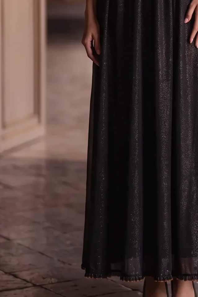 Black Regency Era Empire Waist Gown with Puff Sleeves and Gold Trim – Bridgerton Inspired Vintage Dress Plus Size