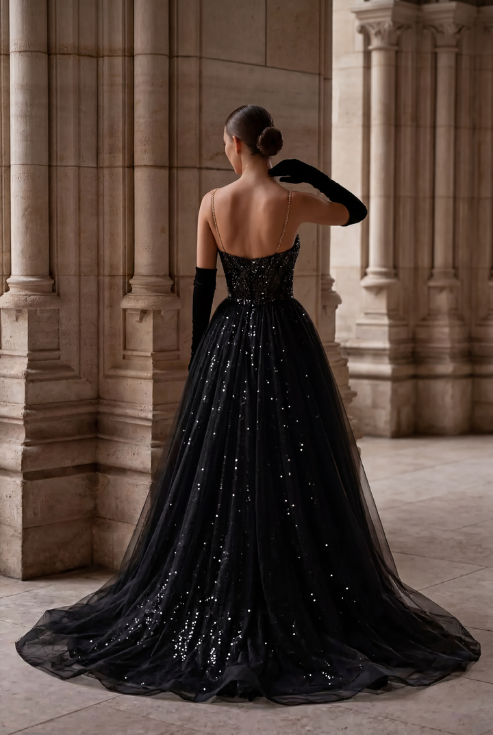 Black Gothic Fairy Wedding Dress - Black Gothic Gown Plus Size