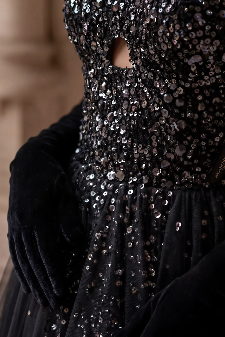 Black Gothic Fairy Wedding Dress - Black Gothic Gown Plus Size