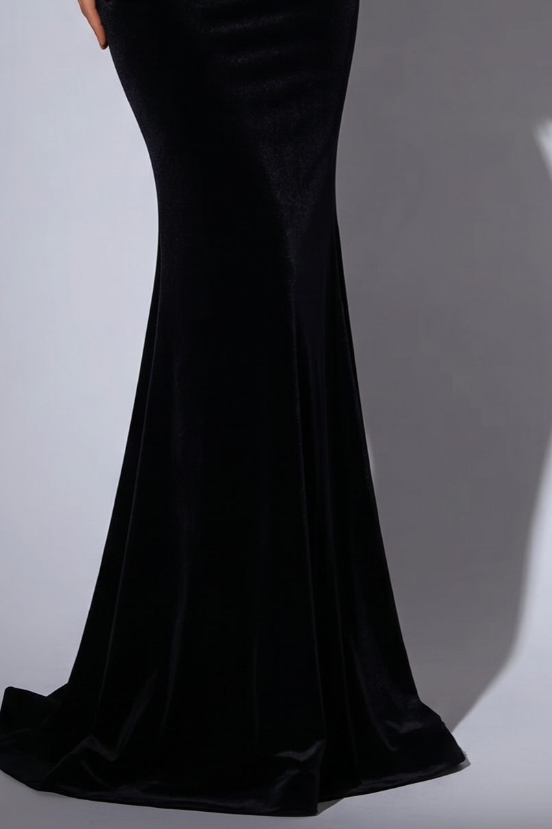 Black VELVET MERMAID FORMAL Dress