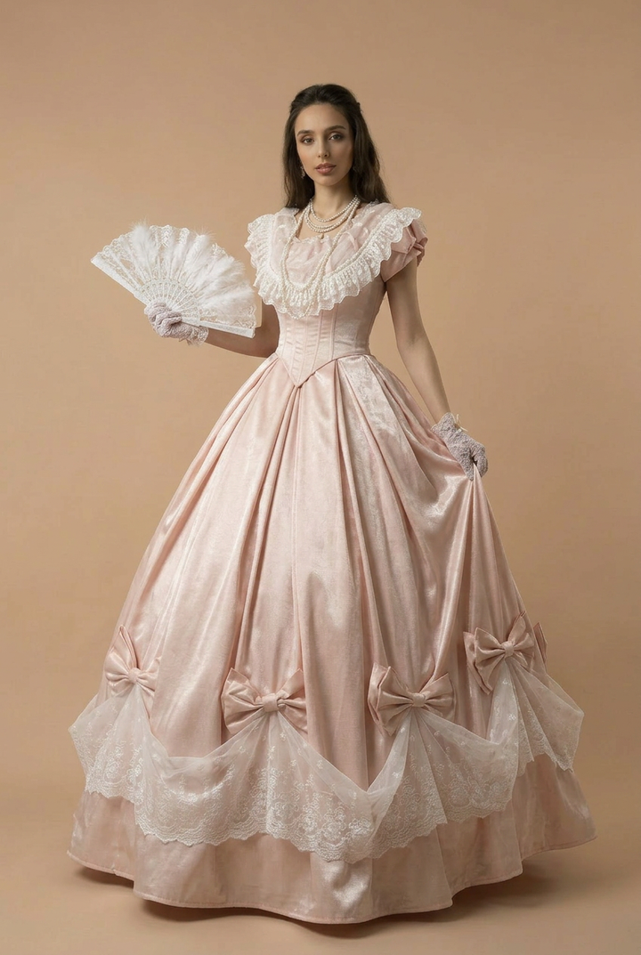 Blush Belle Époque – Rococo Ball Gown Marie Antoinette Dress Pink Baroque Princess Dress Victorian Corset Formal Gown Fairy Evening Dress Plus Size