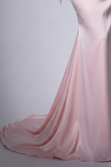 Blush Pink Strapless Satin Mermaid Evening Dress with Draped Tulle Overlay – Luxury Formal Gown Plus Size