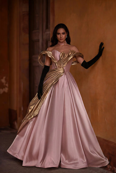 pink and gold dress plus size Pink Plus-Size Formal Dresses & Evening Gowns