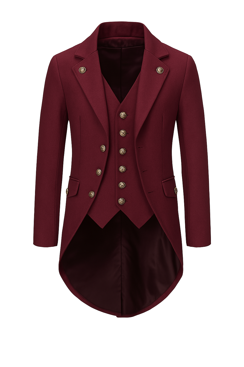 British Palace Tailcoat Long Suit Jacket for Men - Casual Plus Size Two-Piece Outfit with Personality for Hosting and Performances- Plus Size