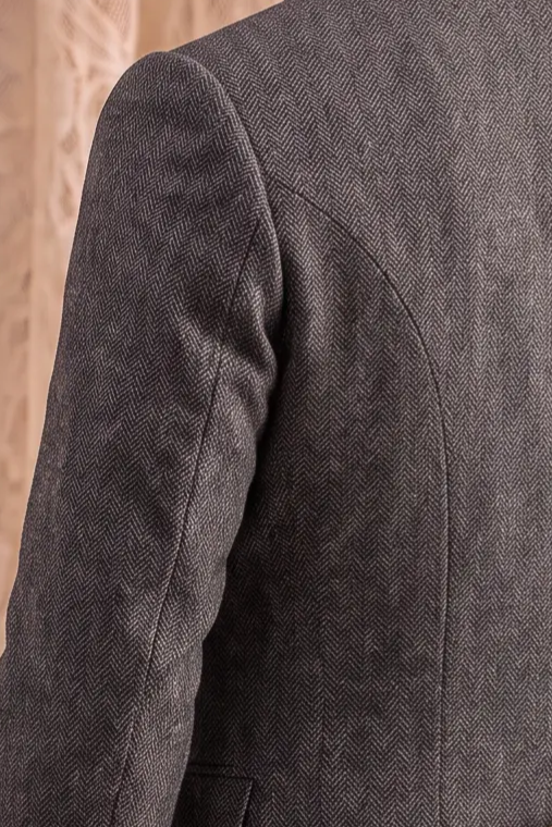 Charcoal Regency Tailcoat for Men - Classic Bridgerton-Inspired Formal Jacket Plus Size