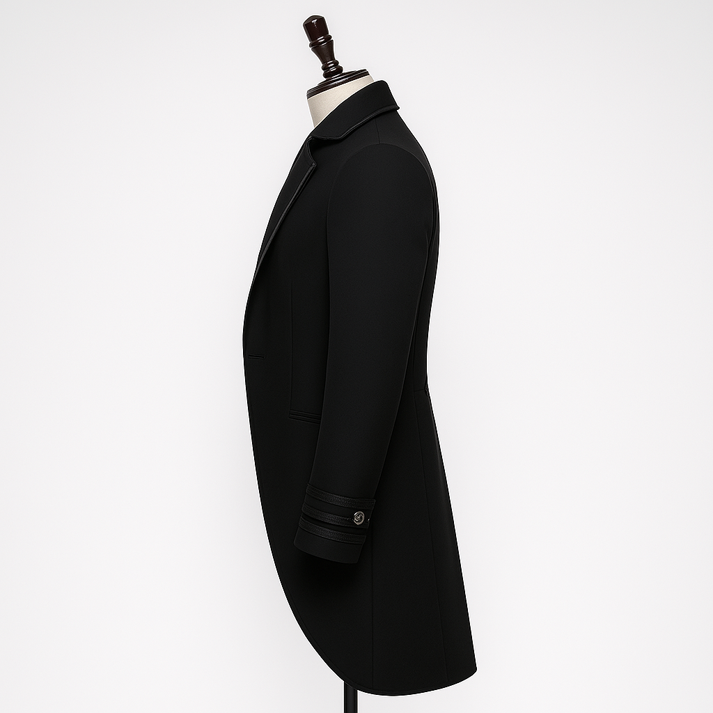 Bridgerton Jacquard Men's Suit - Regency Men's Black Coat - Vintage Inspired Men's Costume - Plus Size