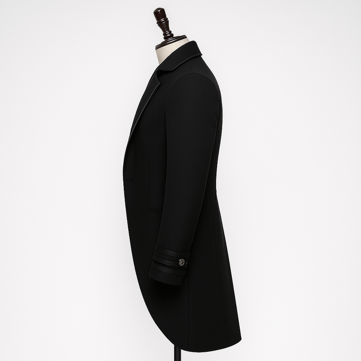 Bridgerton Jacquard Men's Suit - Regency Men's Black Coat - Vintage Inspired Men's Costume - Plus Size