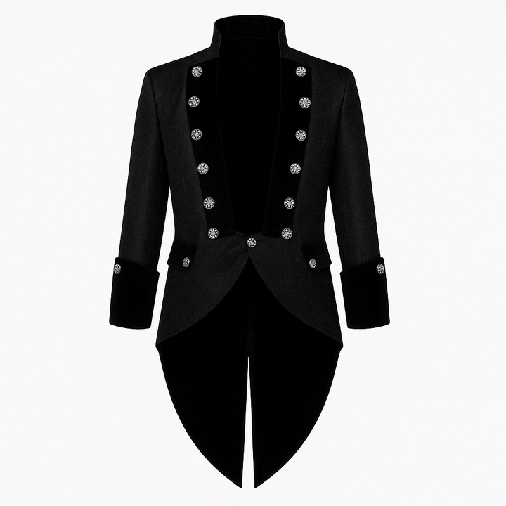 VINTAGE BLACK VELVT JACQUARD TUXEDO - BRIDGERTON REGENCY MENS COSTUME - Plus Size