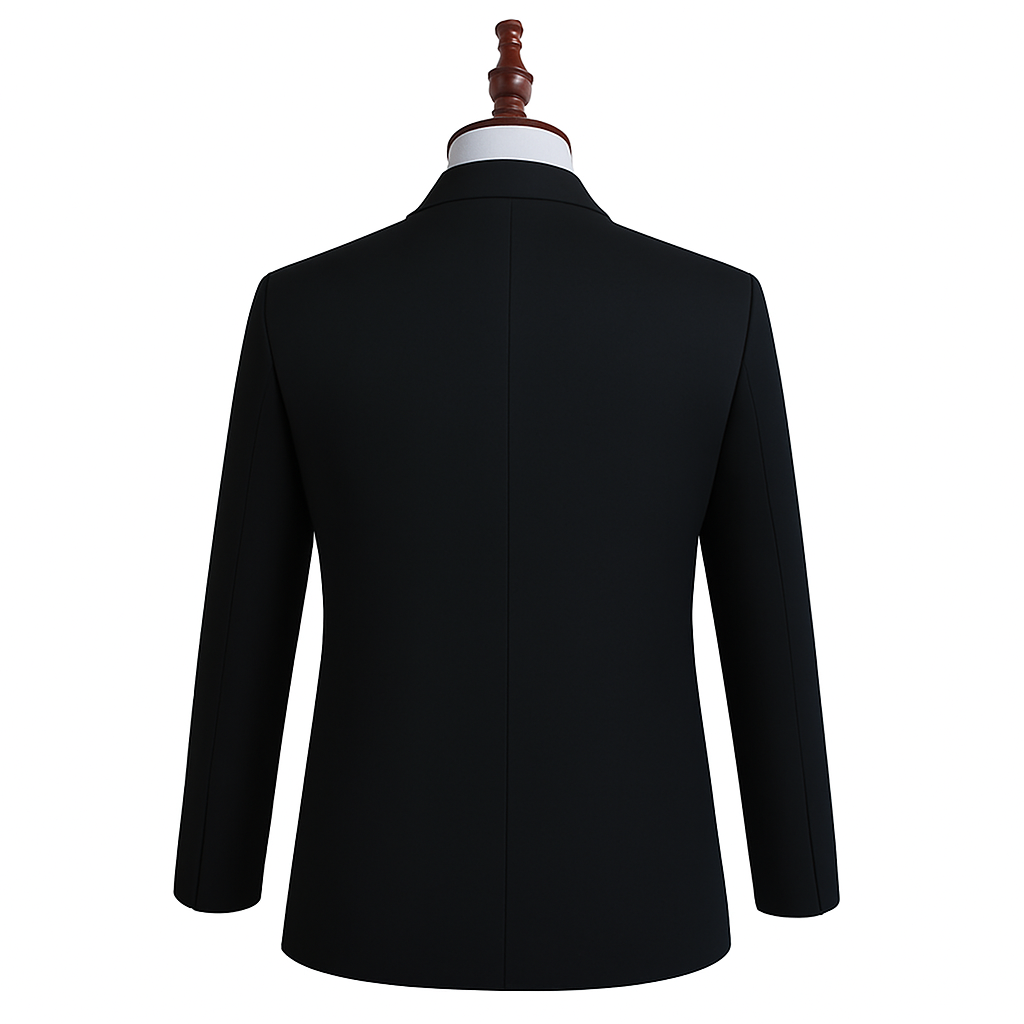 Black Baroque Mens Blazer – Embroidered Suit Jacket with Floral and Sleeve Detail Plus Size