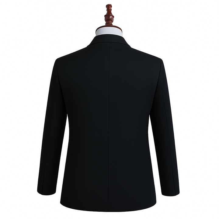 Black Baroque Mens Blazer – Embroidered Suit Jacket with Floral and Sleeve Detail Plus Size