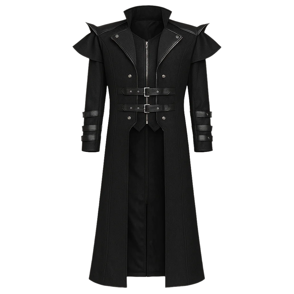 Punk Gothic Medieval 17th Century Men's Tail Coat For Vintage