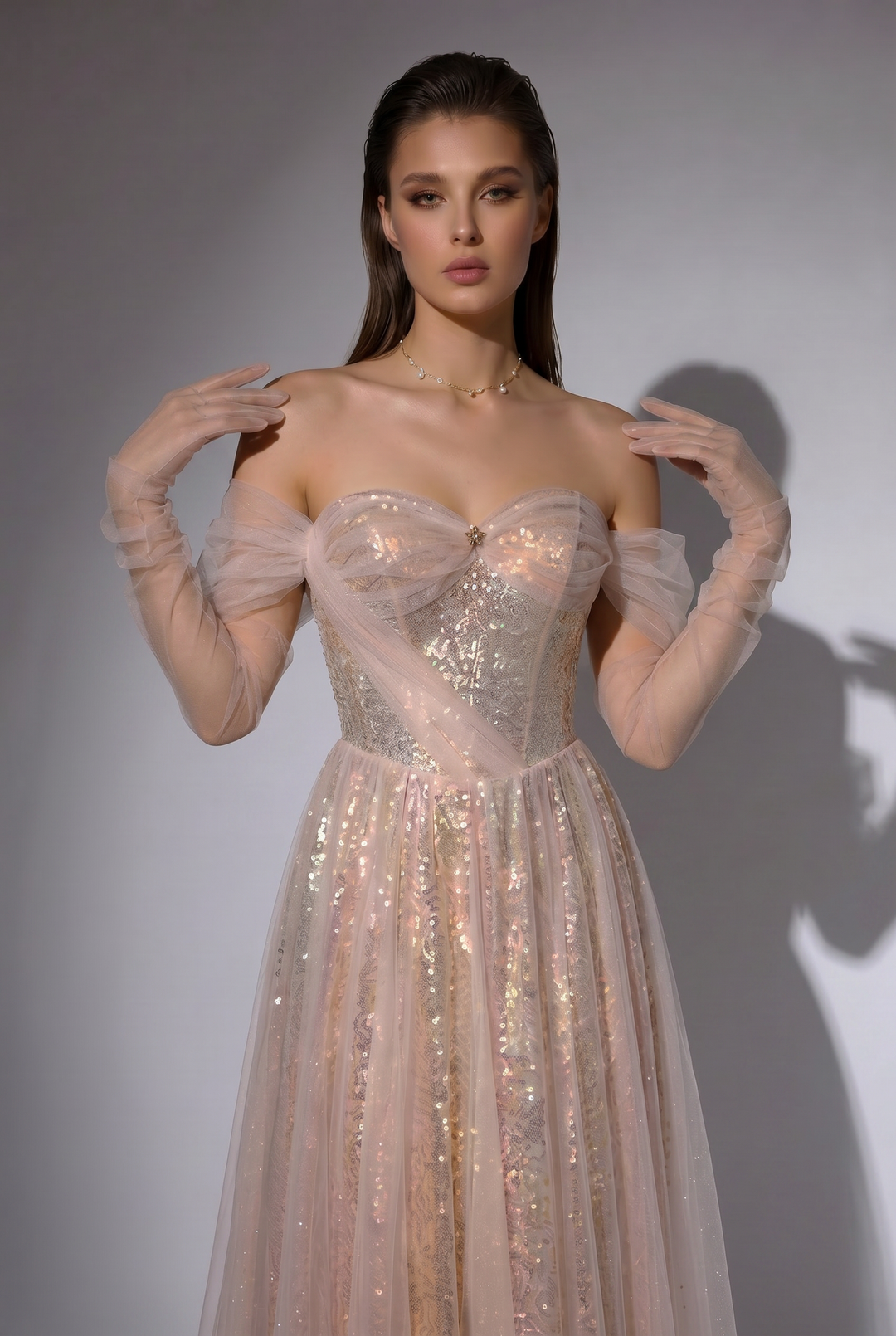 Fairy Princess Style Pink Off-shoulder Prom Dress Plus Size