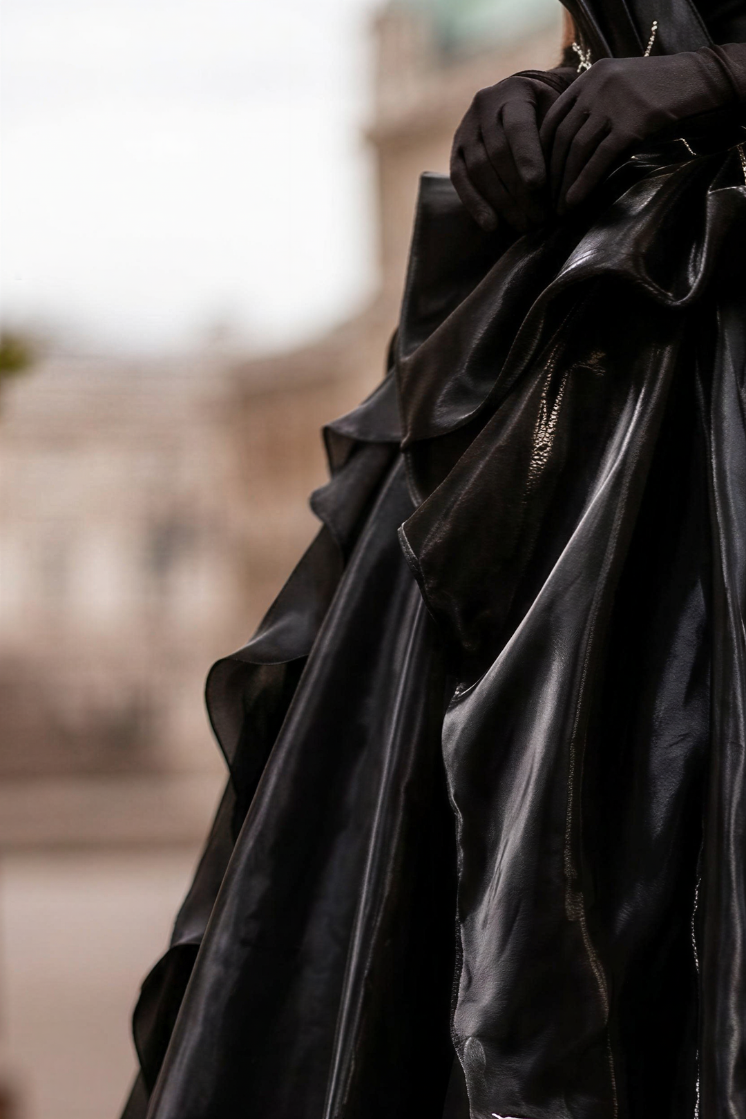 Gothic Schwarzes Hochzeitskleid - Schwarzes trägerloses Ballkleid mit Korsett in Übergröße