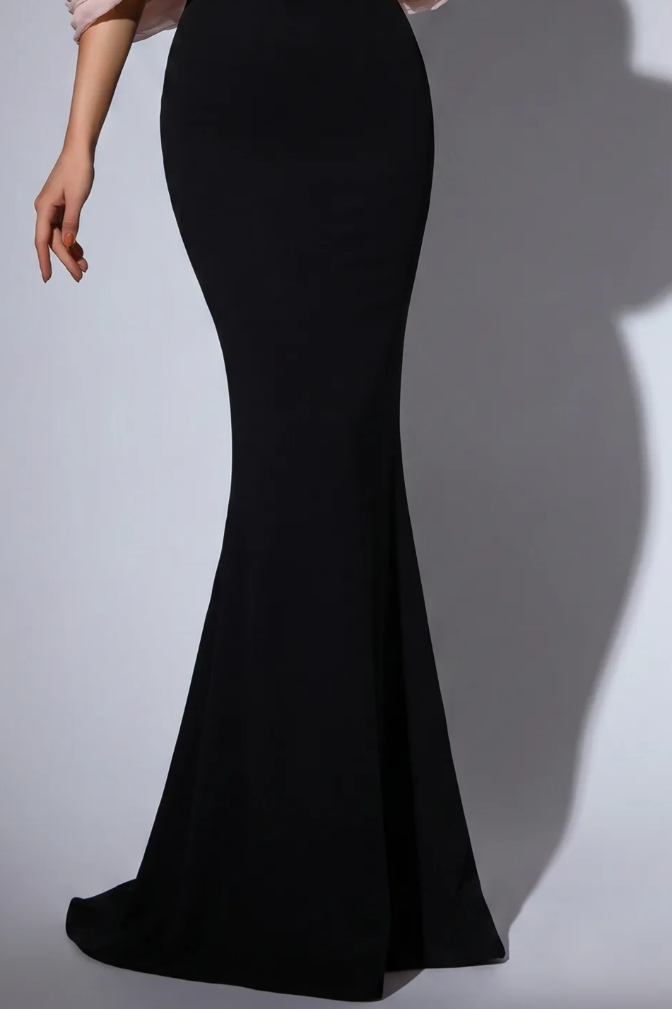 Gothic Black Mermaid Dress Evening Gown - Floral Evening Gown with Bow - Black Off the Shoulder Evening Dress Plus Size