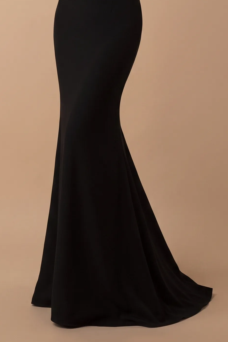 Gothic Black Mermaid Evening Gown - Off the Shoulder Evening Dress with Ruffle Neckline - Black Evening Dresses Plus Size