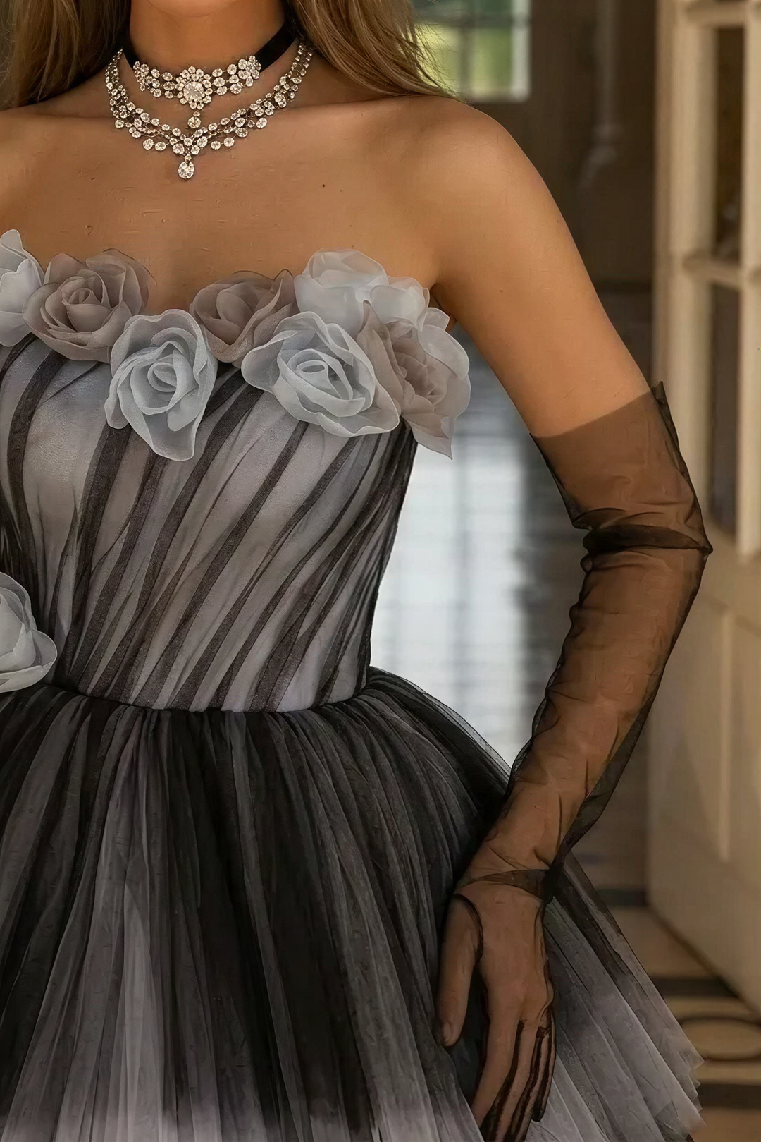 Gothic Black and Grey Wedding Dress Gothic Black and Grey Wedding Dress