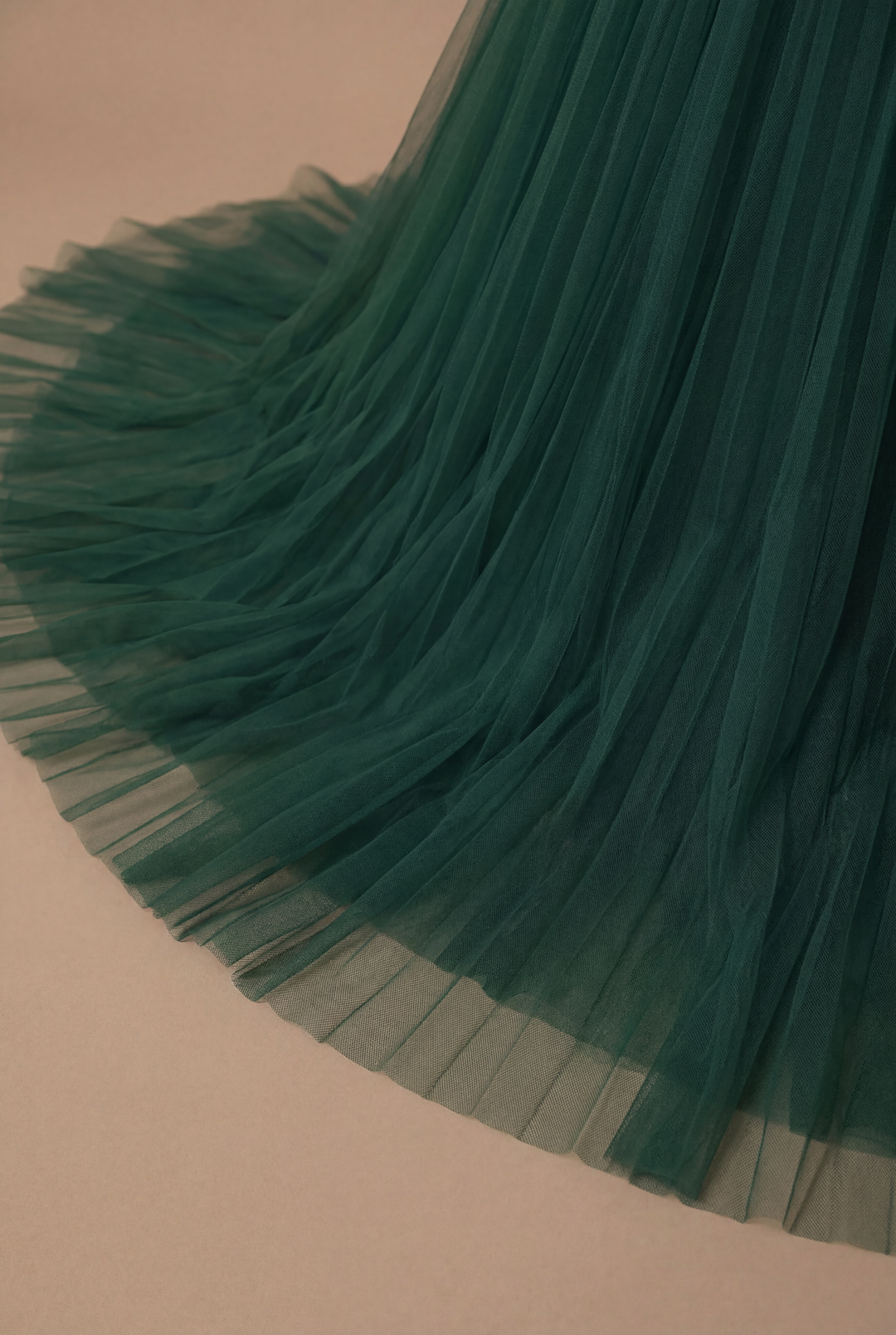 Gothic Emerald Green Tulle Wedding Dress with Layered Ruffle Neckline WonderlandByLilian Gothic Emerald Green Tulle Wedding Dress with Layered Ruffle Neckline WonderlandByLilian