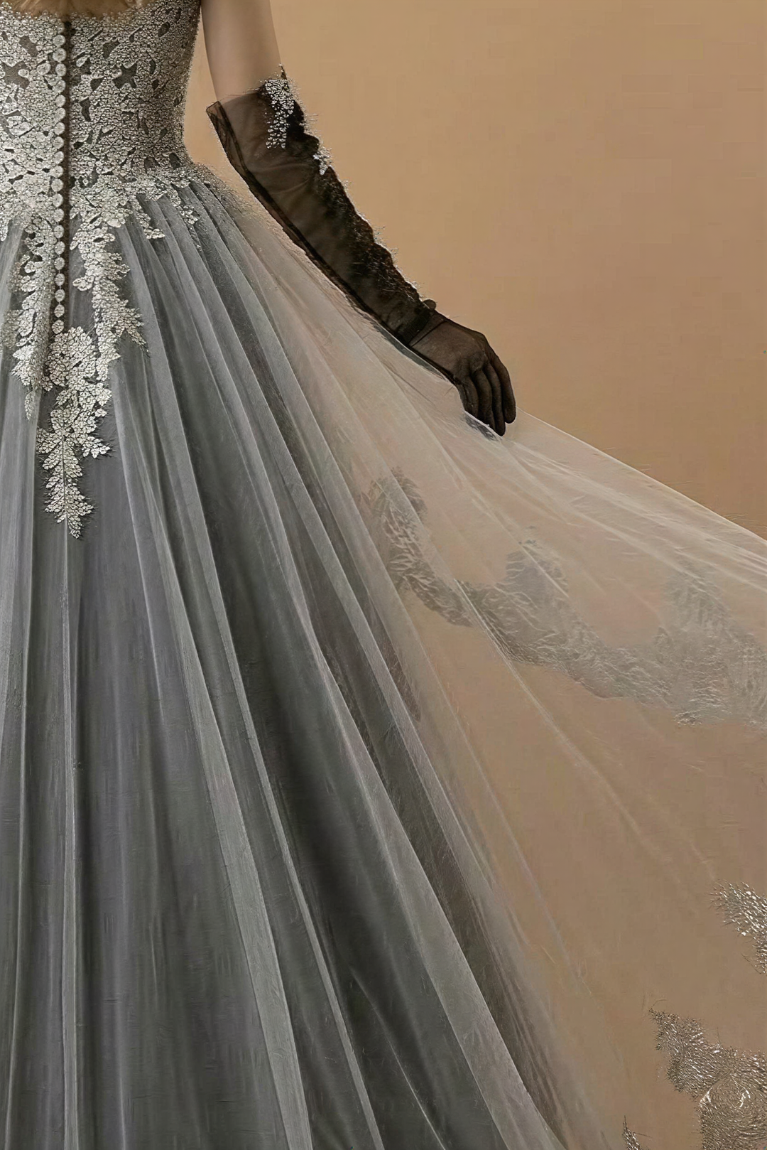 Gothic Black Ball Gown Wedding Dress by WonderlandByLilian Gothic Black Ball Gown Wedding Dress by WonderlandByLilian