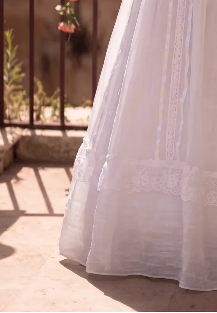 Gunne Sax Inspired Victorian White Lace Trim Maxi Dress with High Neck Long Sleeves Edwardian Bridal Gown Plus Size