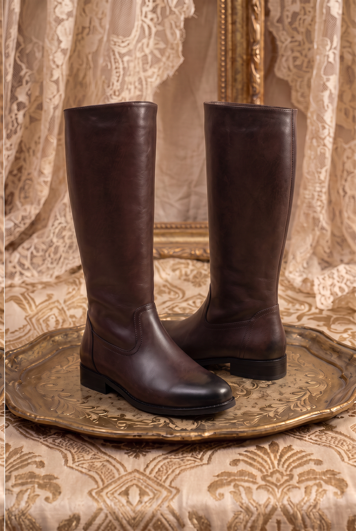 Handmade Regency Era Men Boots – Rococo Baroque Style with Bridgestone Leather