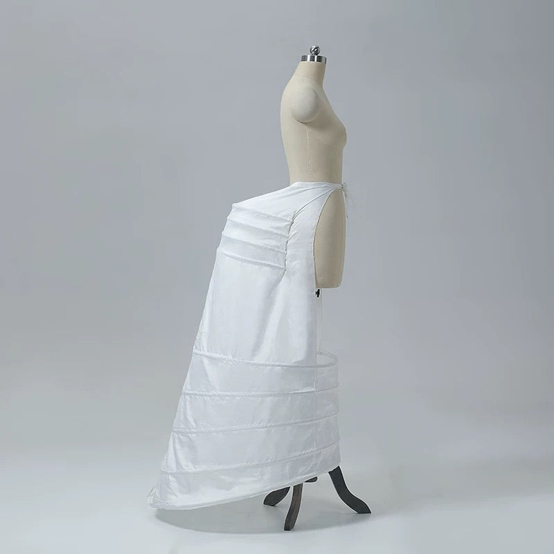Victorian Rococo Hoop Petticoat – European Court Style Underskirt with Train Support