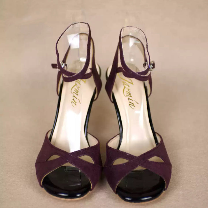 Crimson Reverie – Handmade Limited Edition Leather Tango Heels