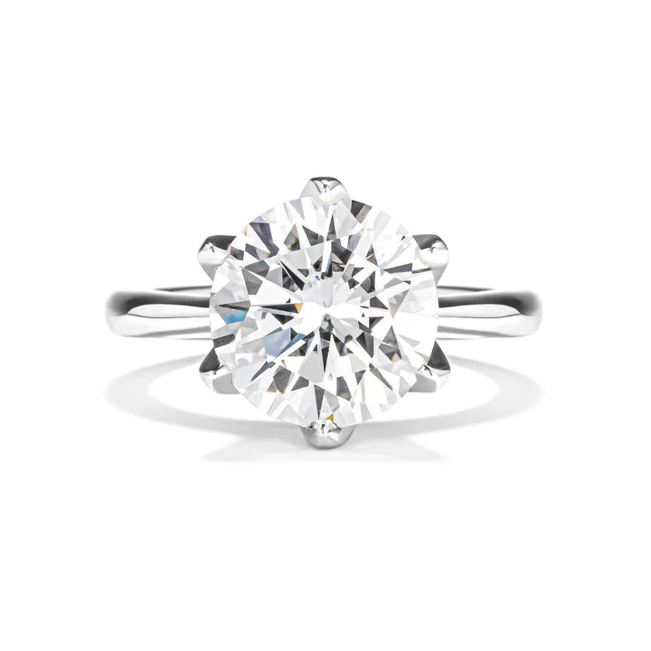 Classic Round Cut Cubic Zirconia Solitaire Decoy Engagement Ring 5 Carat