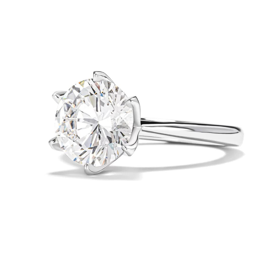 Classic Round Cut Cubic Zirconia Solitaire Decoy Engagement Ring