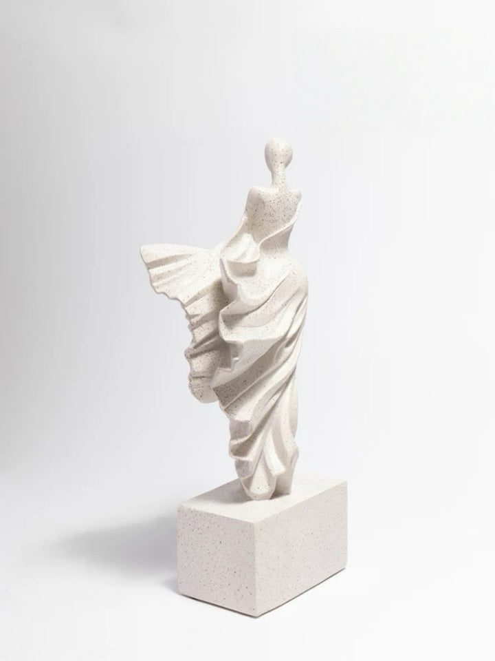 Handmade Italian Limited Edition Rock-Texture Resin Female Figurine Home Decor