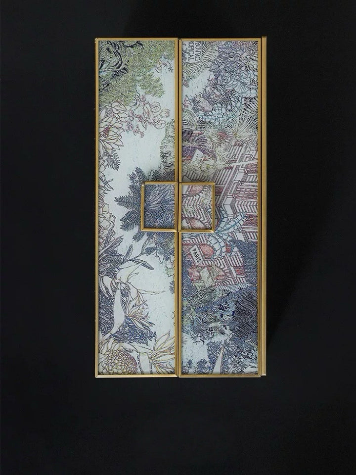 Vintage-Inspired Handmade French Painted Glass Jewelry Box