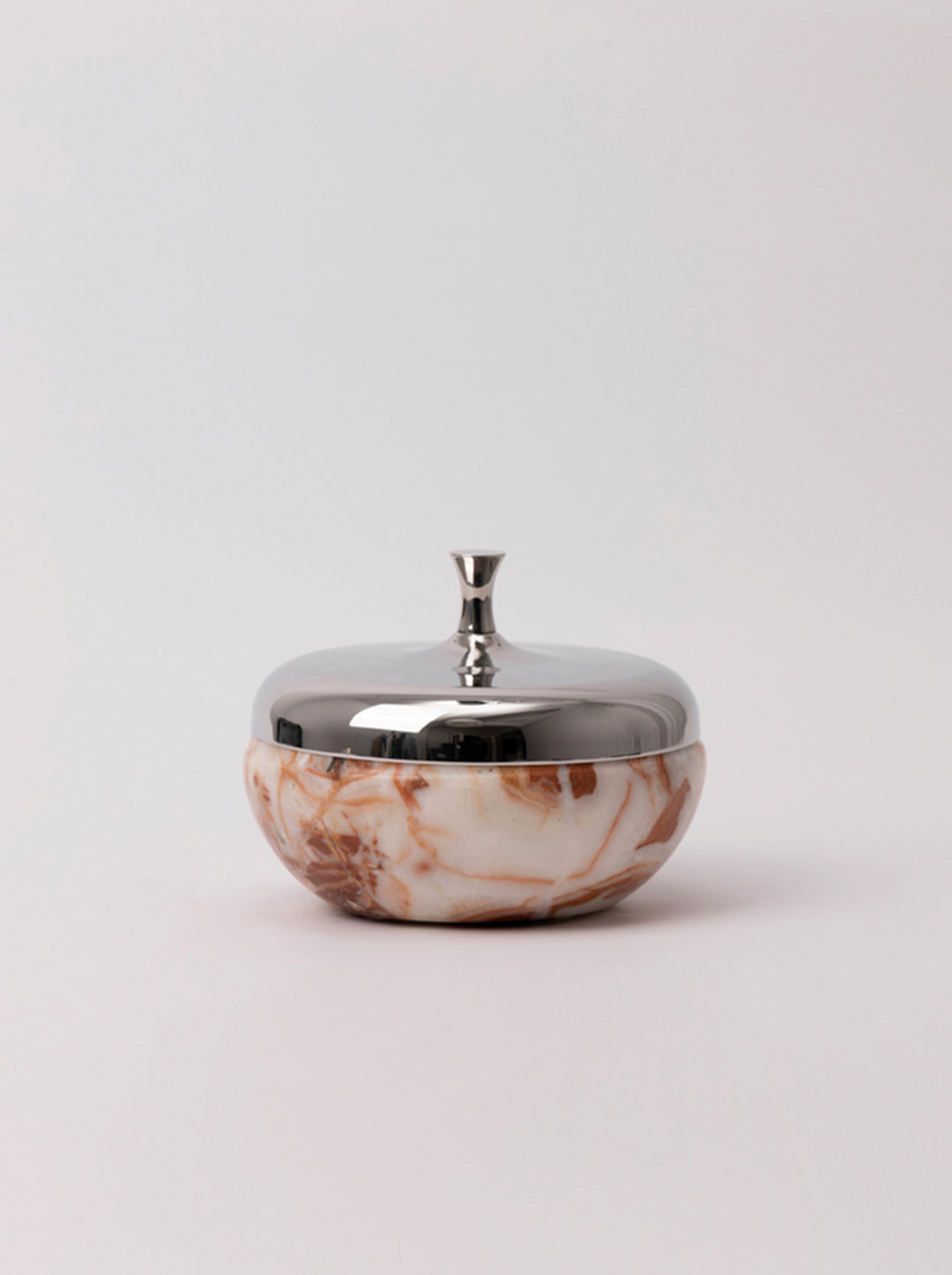 Handmade Art Deco Red Agate Snack Container and Jewelry Box Decor