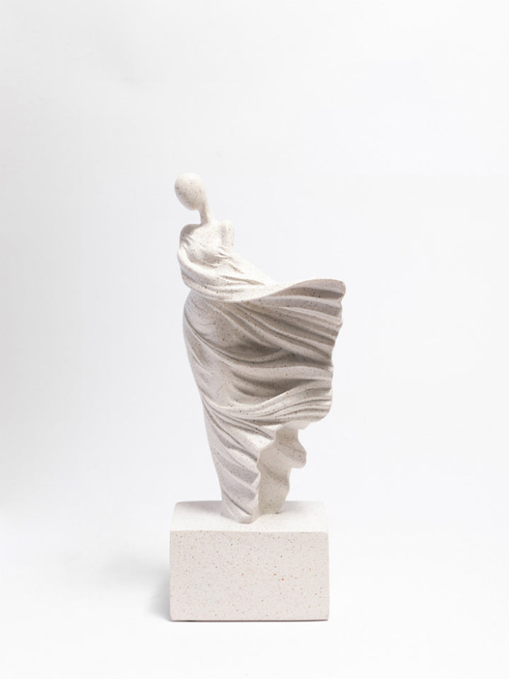 Handmade Italian Limited Edition Rock-Texture Resin Female Figurine Home Decor