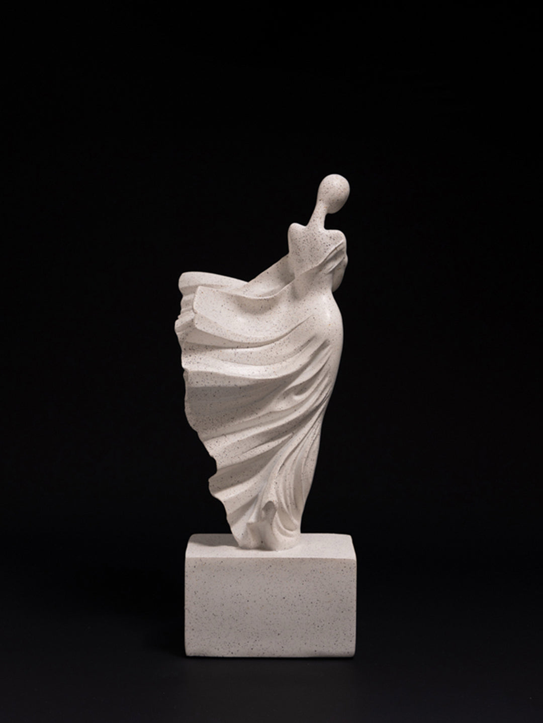 Handmade Italian Limited Edition Rock-Texture Resin Female Figurine Home Decor