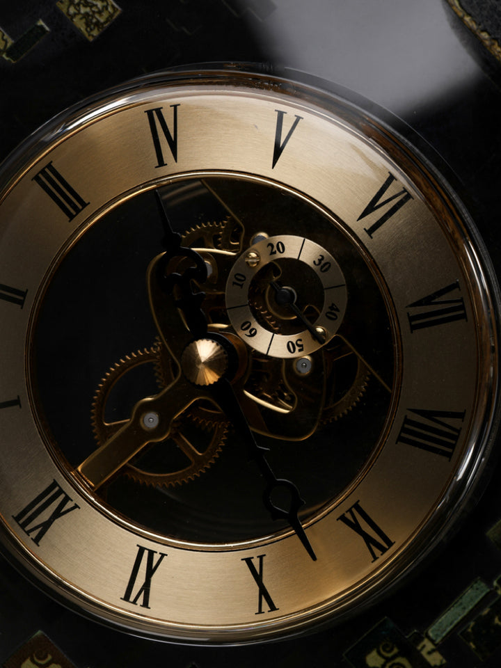 Vintage-Inspired Handmade French Crystal Clock with Brass Roman Dial