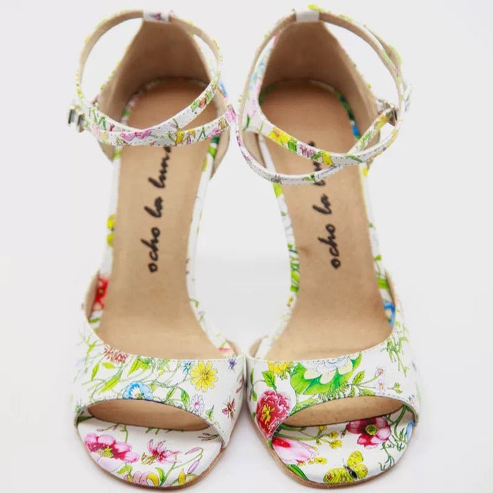 "Garden Sonata" – Handmade Floral Tango Heels