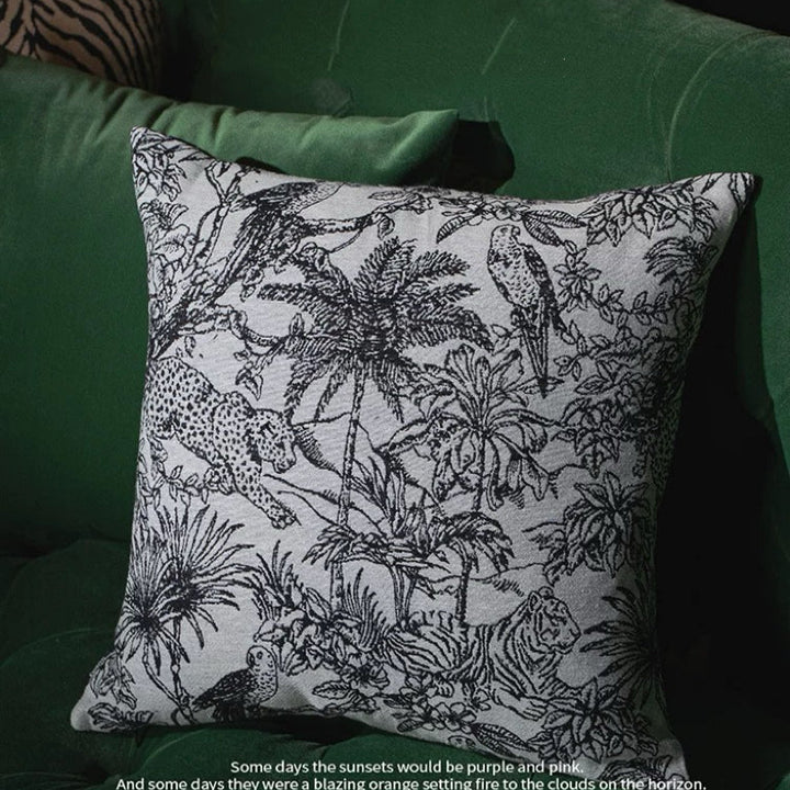 Handmade Leopard Print Cushion – Eclectic Couch Pillow & Rustic Vintage Cushion Accent