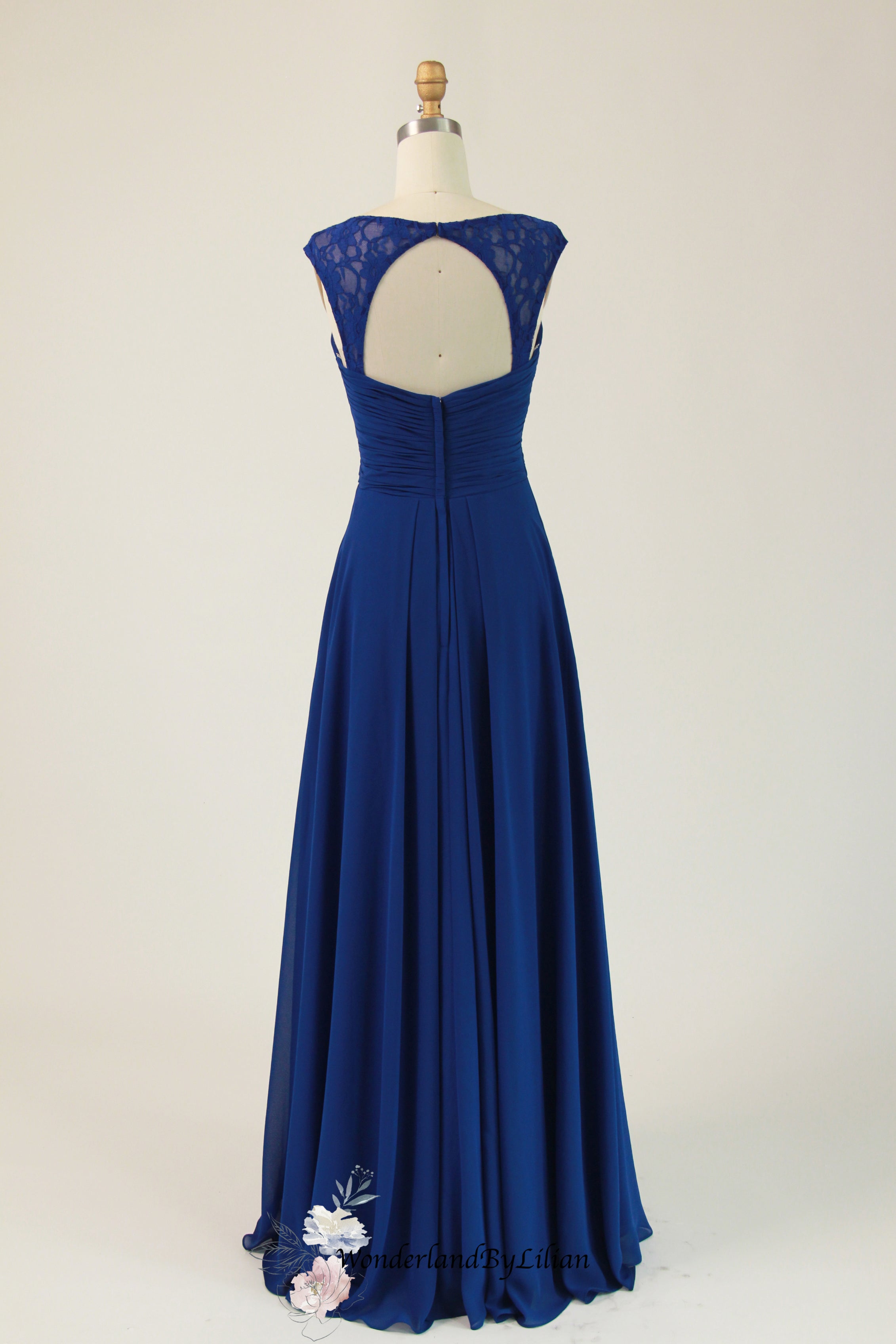 Lumignon Riobon border nermaid dress ブルー Metallic Detail Tiered Peasant Maxi Dress - Blue Danube | Boston