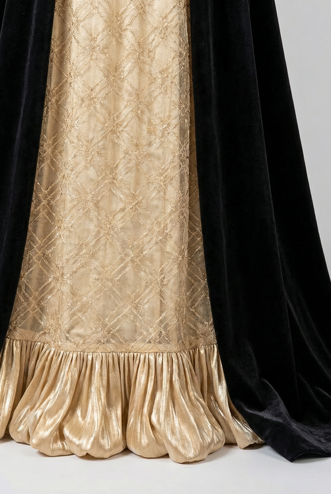 Bridgerton Inspired Regency Era  Black Velvet Ball Gown - Empire Waist Regency  Dress Plus Size