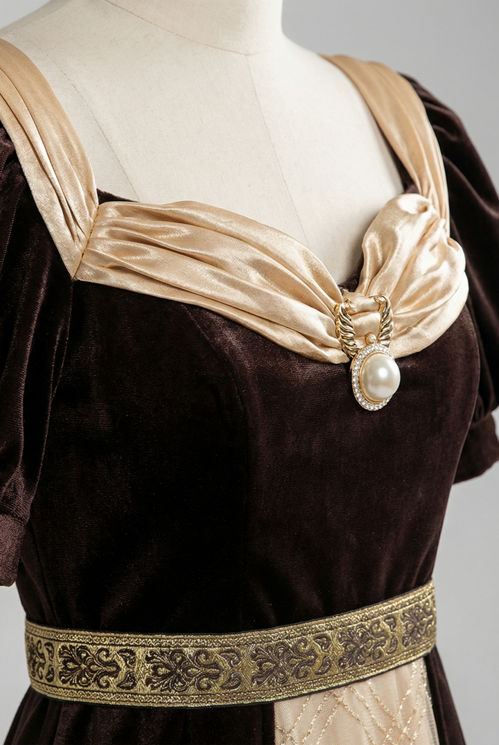 Bridgerton Inspired Regency Era  Black Velvet Ball Gown - Empire Waist Regency  Dress Plus Size