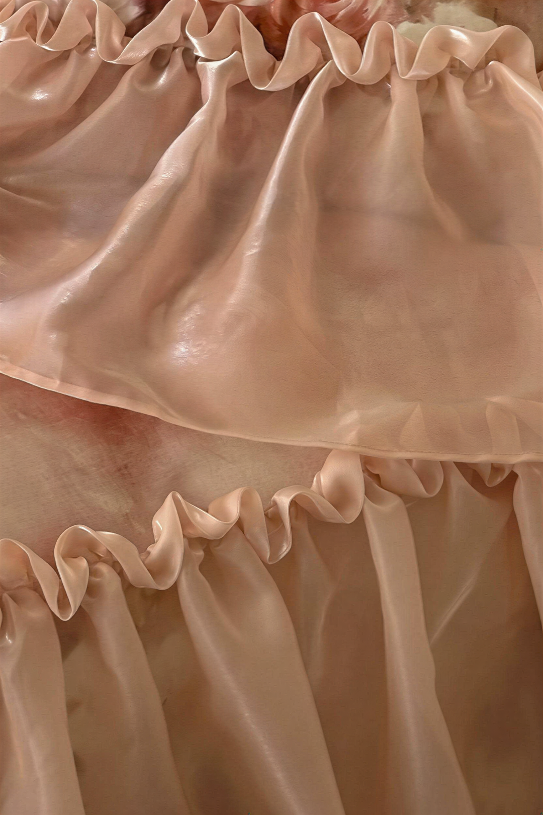 The 'Roseraie Lumière' Ruffled Floral Tencel Cotton Bedding Set