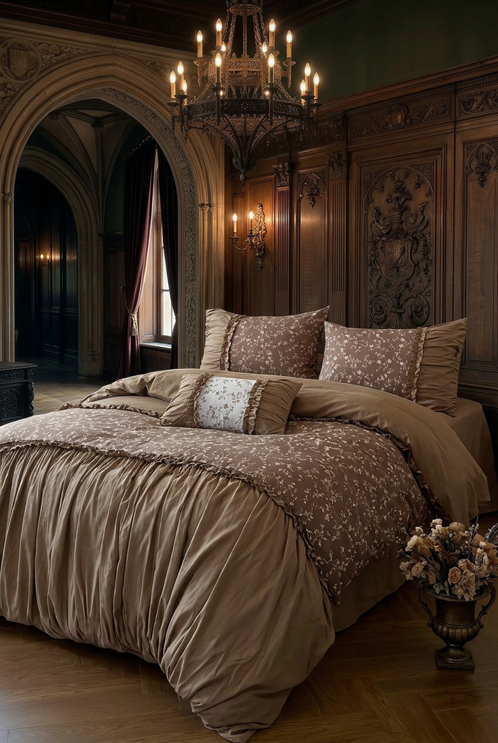 The 'Château Lune Soyeuse' Jacquard Cotton Bedding Set