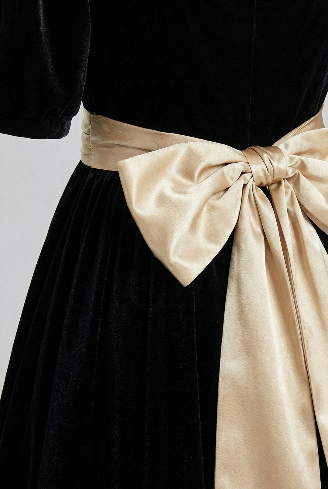 Bridgerton Inspired Regency Era  Black Velvet Ball Gown - Empire Waist Regency  Dress Plus Size