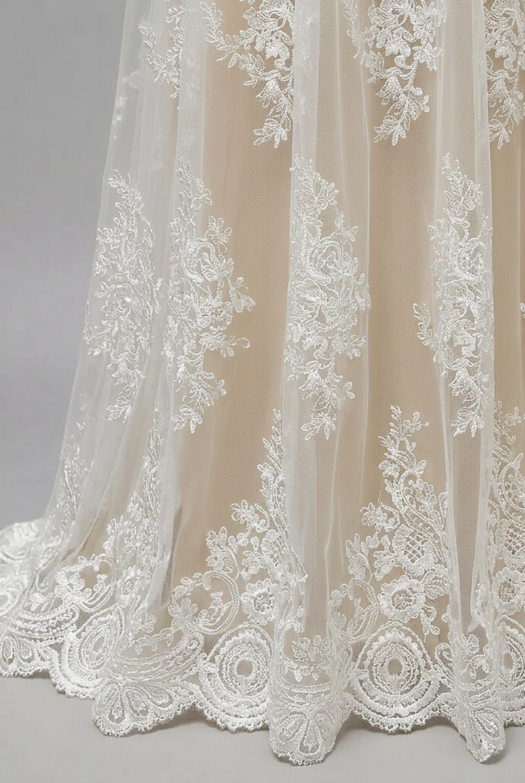 Bridgerton Daphne Empire Waist Champagne Dress With Lace- Regency Era Ball Gown Plus Size