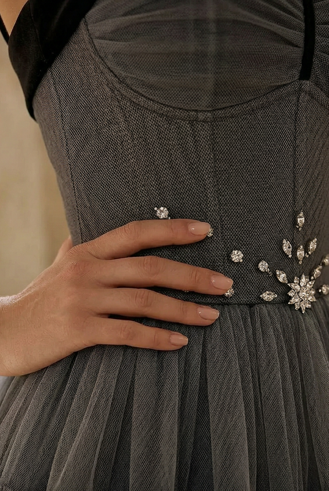 Grey and Black Gothic Lolita Tea Dress Plus Size- Vintage Inspired