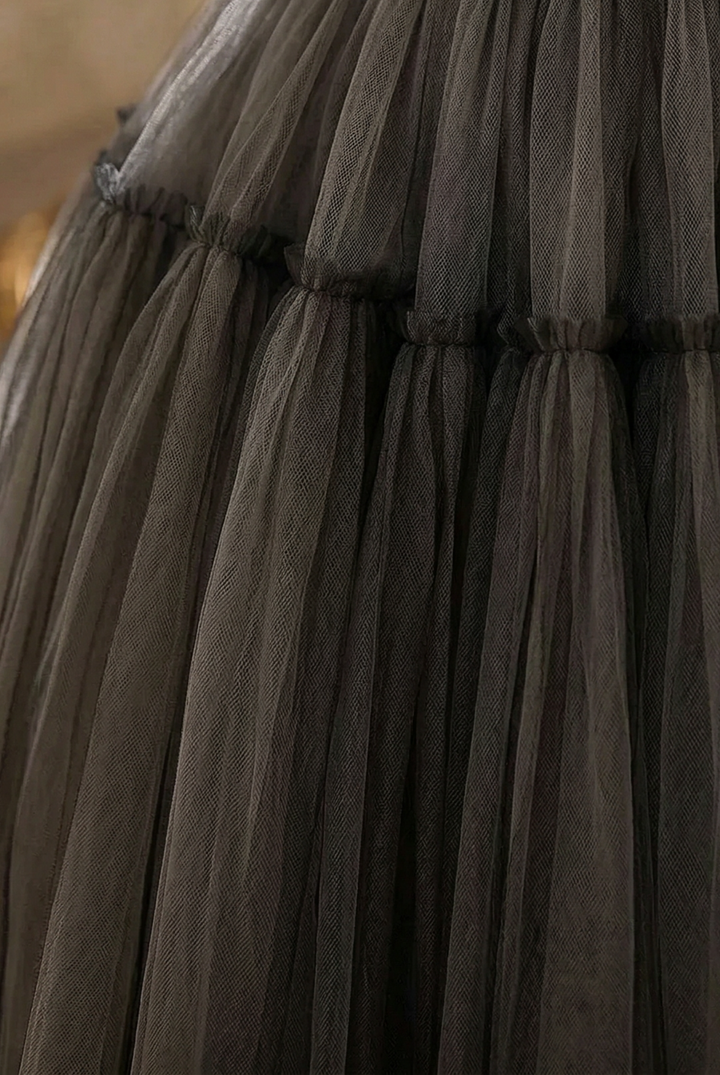 Grey and Black Gothic Lolita Tea Dress Plus Size- Vintage Inspired