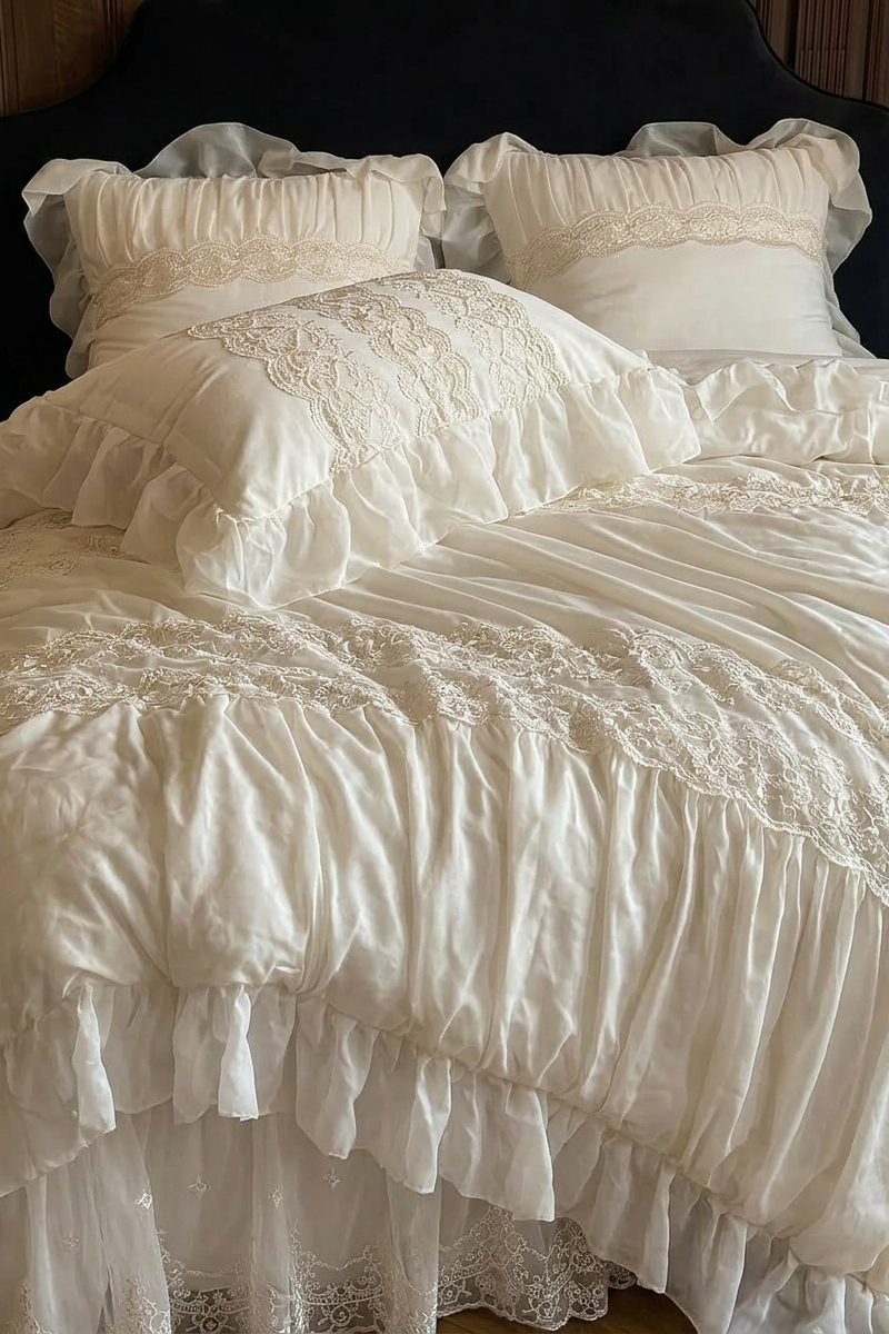 The 'Auburn Manor' Ruffled Bedding Set