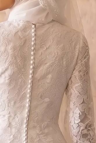 Luxury Modest 3D Floral Lace A-Line Wedding Dress with Long Sleeves- Illusion Neck and Cathedral Train Plus Size