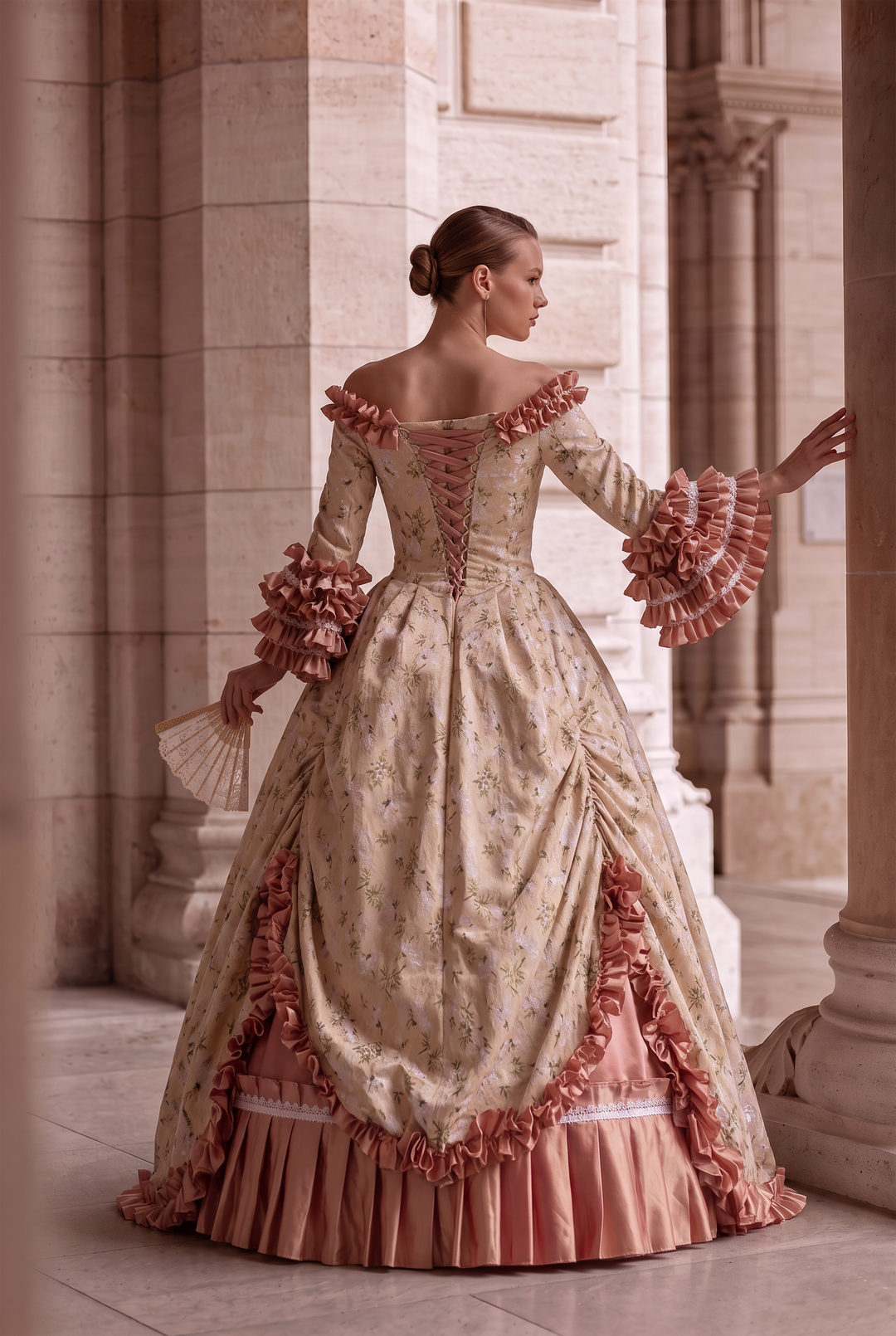 Marie Antoinette Rusty Court Dress - Baroque Rococo Inspired Gown