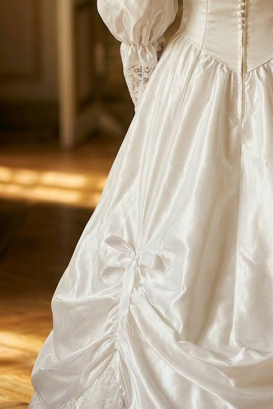 Pearl Château – Victorian Ball Gown Satin Wedding Dress Rococo Inspired Bridal Gown Princess Formal Dress Fairy Tale Wedding Gown Plus Size